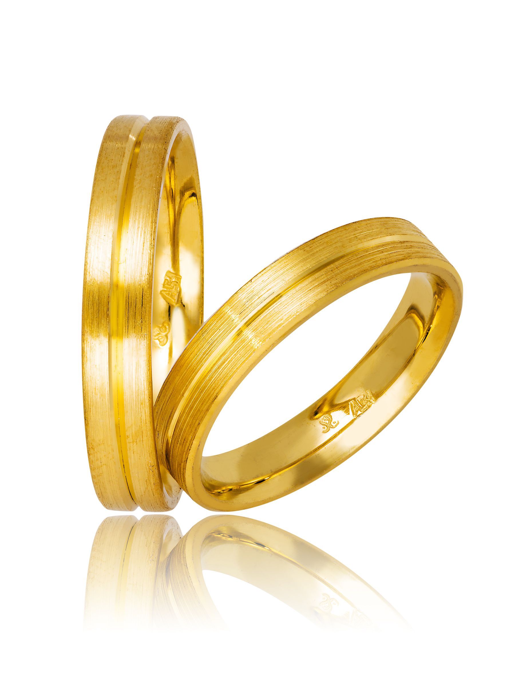 Golden wedding rings 4mm (code 736)